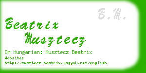 beatrix musztecz business card